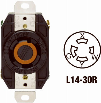 LEVITON Leviton Mfg Co 065-02710-000 Locking Receptacle 30A