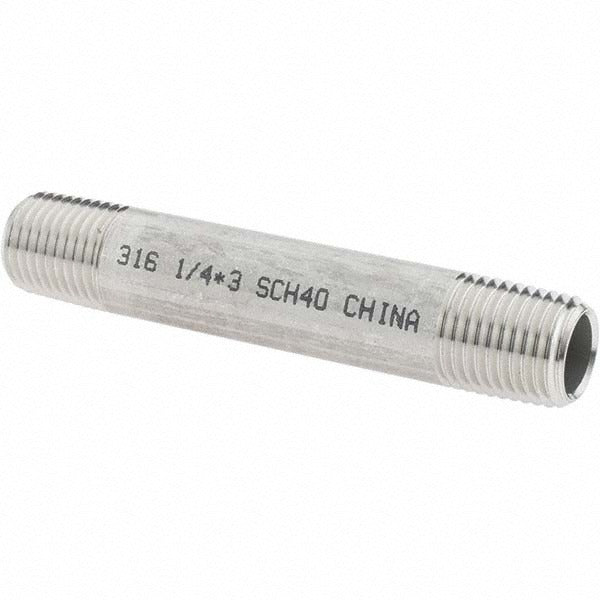 VALUE COLLECTION Value Collection 6BN1/4*3 Ss Pipe Nipple 1/4 in Grade 316