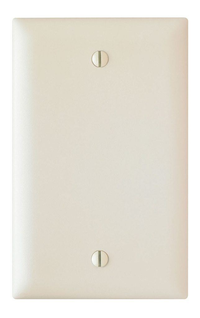 Pass & Seymour TP13LA Wallplate, Blank, 1-Gang, Box Mount, Nylon, Standard - Light Almond