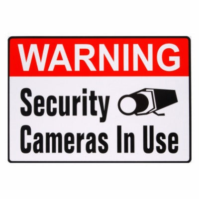HILLMAN Hillman Fasteners 843336 Security Camera Sign 4x6 in Vinyl 6pk