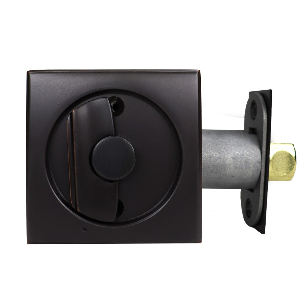 EMTEK Emtek 2135US10B Square Privacy Pocket Door Tubular Lock