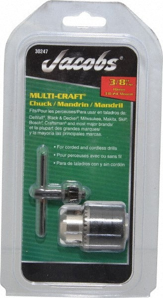 JACOBS CHUCK Jacobs 30247 Drill Chuck 3/8 in Threaded Mount 3/8-24