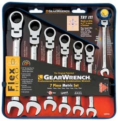 GEARWRENCH Gearwrench 9900D Ratcheting Combo Wrench Set 7 Pc Metric