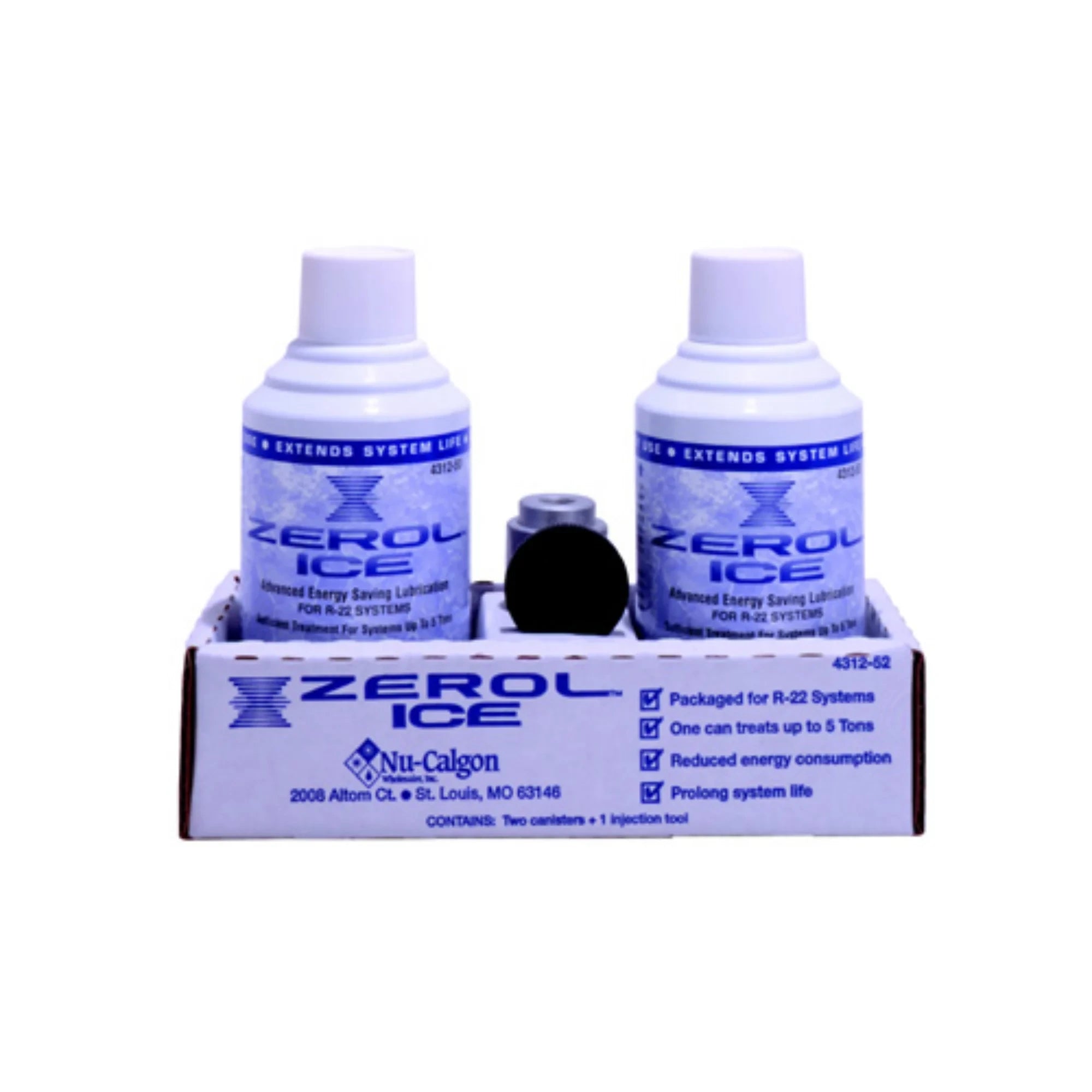 NU-CALGON Nu-Calgon 4312-52 Zerol Ice Compressor Lube Enhancer (2) 6 Ounces