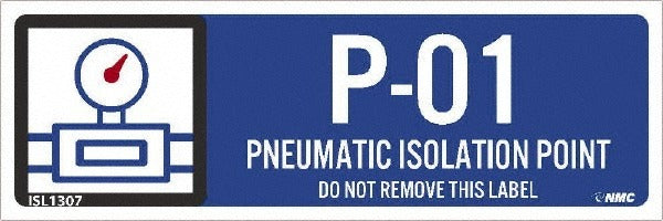 ACCUFORMNMC Accuformnmc ISL1307 Pneumatic Isolation Label 10 Pack