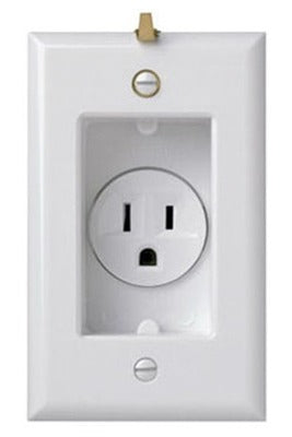 LEGRAND Pass Seymour S3713W Clock Hanger Receptacle 15A 125V Nema 5-15R