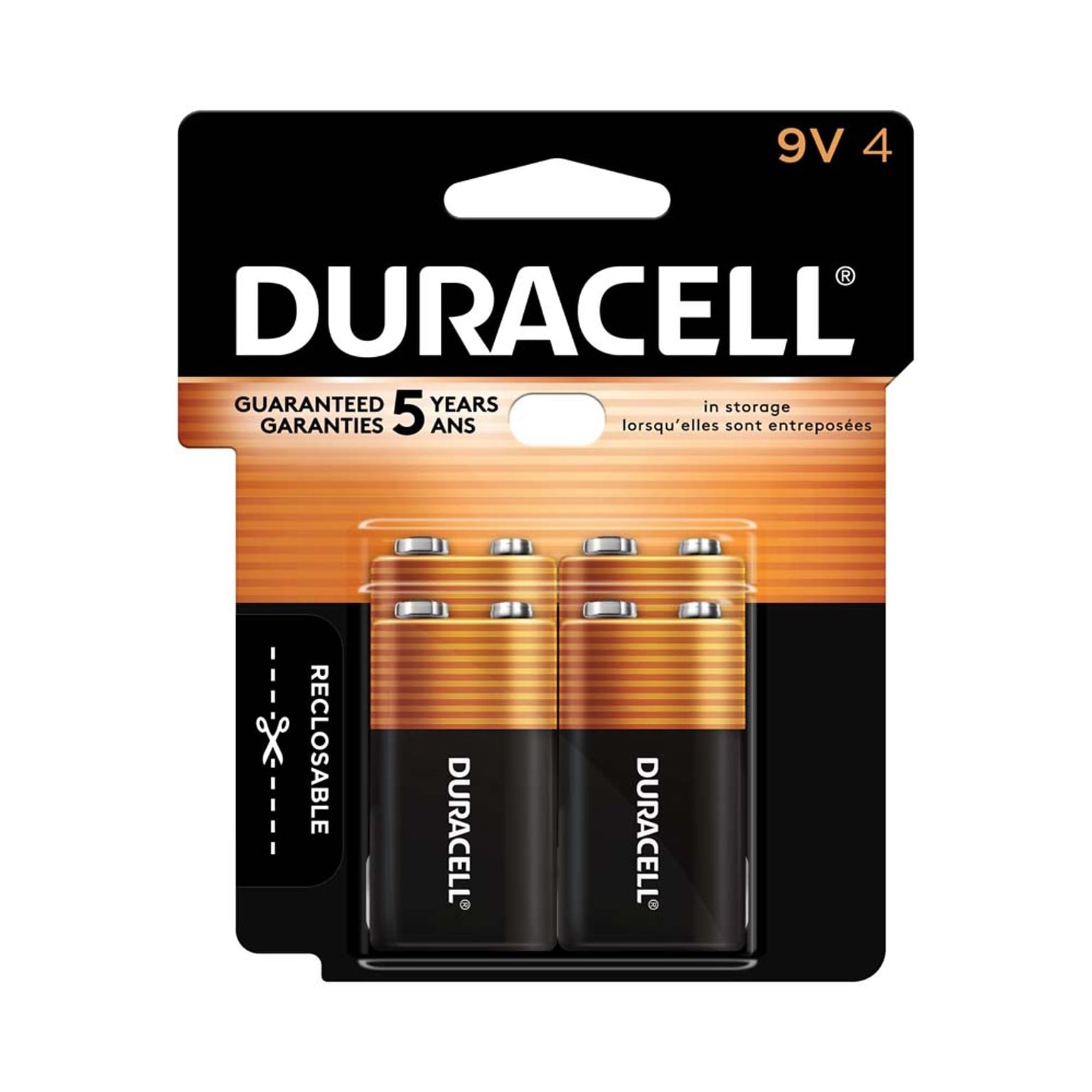 DURACELL Duracell MN16RT4Z Coppertop Alkaline 9V 4-Pack