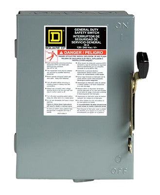 SQUARE D Square D D211NCP 30A General Duty Safety Switch Fusible