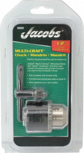 JACOBS CHUCK Jacobs 30602 Drill Chuck 1/2 in Keyed Threaded 1/2-20