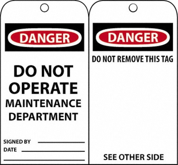 ACCUFORMNMC Accuformnmc RPT2 Danger Accident Prevention Tag 3x6 in