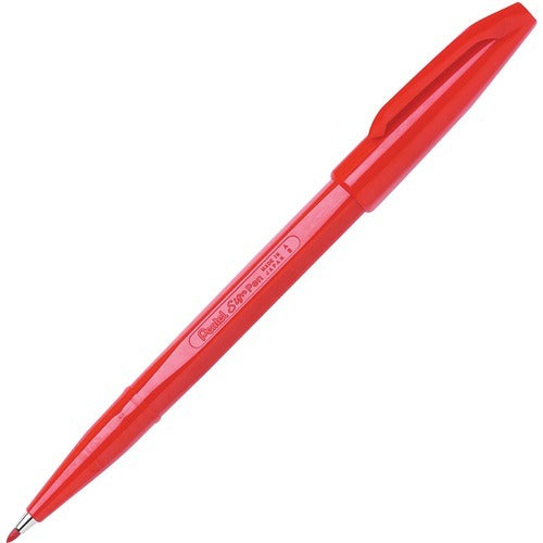 PENTEL Pentel PENS520B Red Fiber Tip Sign Pen 12-pack