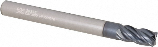 KYOCERA SGS PRECISION TOOLS Sgs 36373 Corner Radius End Mill 1/4 in 4 Flute Carbide