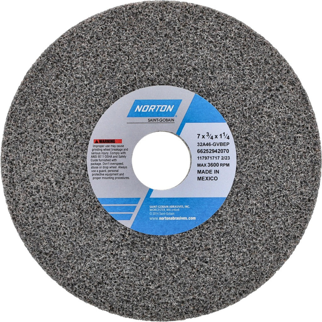 NORTON Norton 66252942070 Surface Grinding Wheel 46 Grit 7in