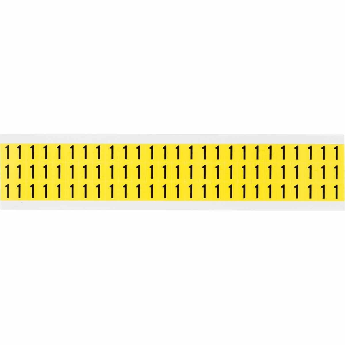 BRADY Brady 3410-1 Repositionable Vinyl Number Label 0.375 in Card of 78