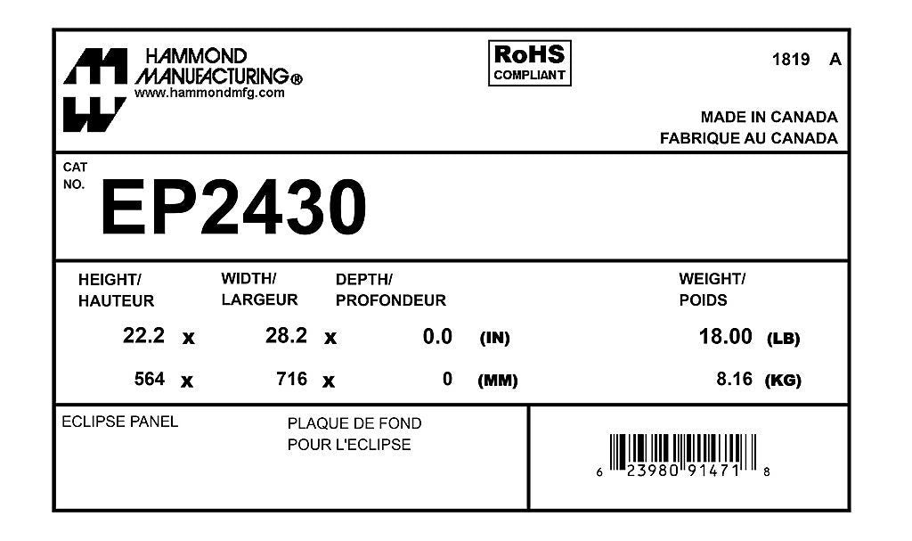 HAMMOND Hammond EP2430 Eclipse Inner Panel (24 x 30)