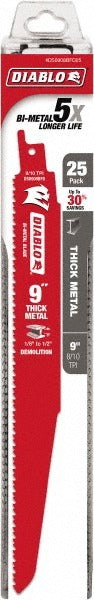 DIABLO Diablo DS0908BFD200 Bi-metal Recip Saw Blade 9 in 200pk