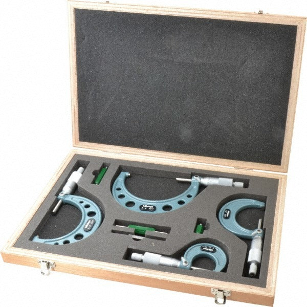MITUTOYO Mitutoyo 103-930 Outside Micrometer Set 4 Pc 0-4 in