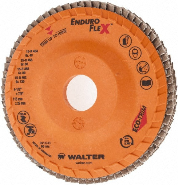 WALTER Walter Surface Technologies 15R454 Flap Disc 40 Grit