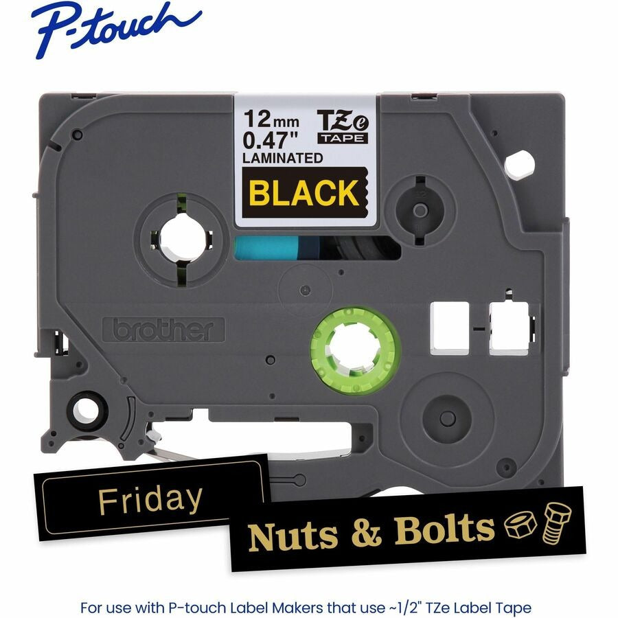 BROTHER Brother BRTTZE334G P-touch TZe334 Laminated Label Tape 12 mm x 8 m (1 Pack) TZE334G