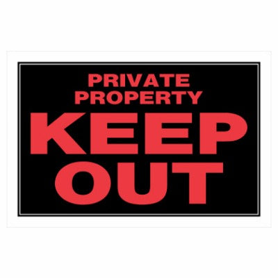 HILLMAN Hillman Fasteners 839906 Keep Out Sign 8x12 in Black Red 6pk