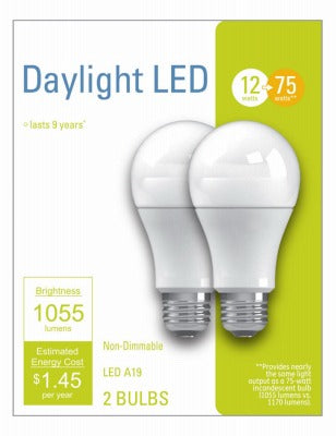 GE G E Lighting 32591 Led A19 Bulb 12W Daylight 2 Pack