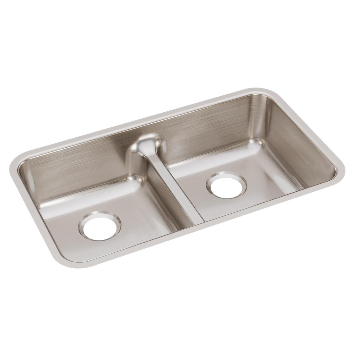 BSC PREFERRED Bsc Preferred ELUHAQD3218 Double Bowl Undermount Sink
