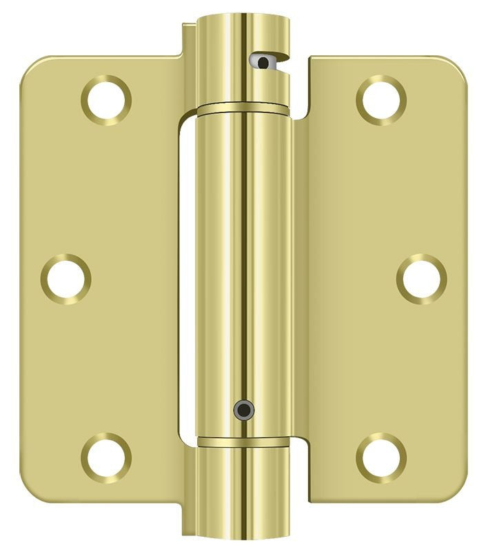 DELTANA Deltana DSH35R43 Spring Hinge 3.5x3.5 Inches Bright Brass