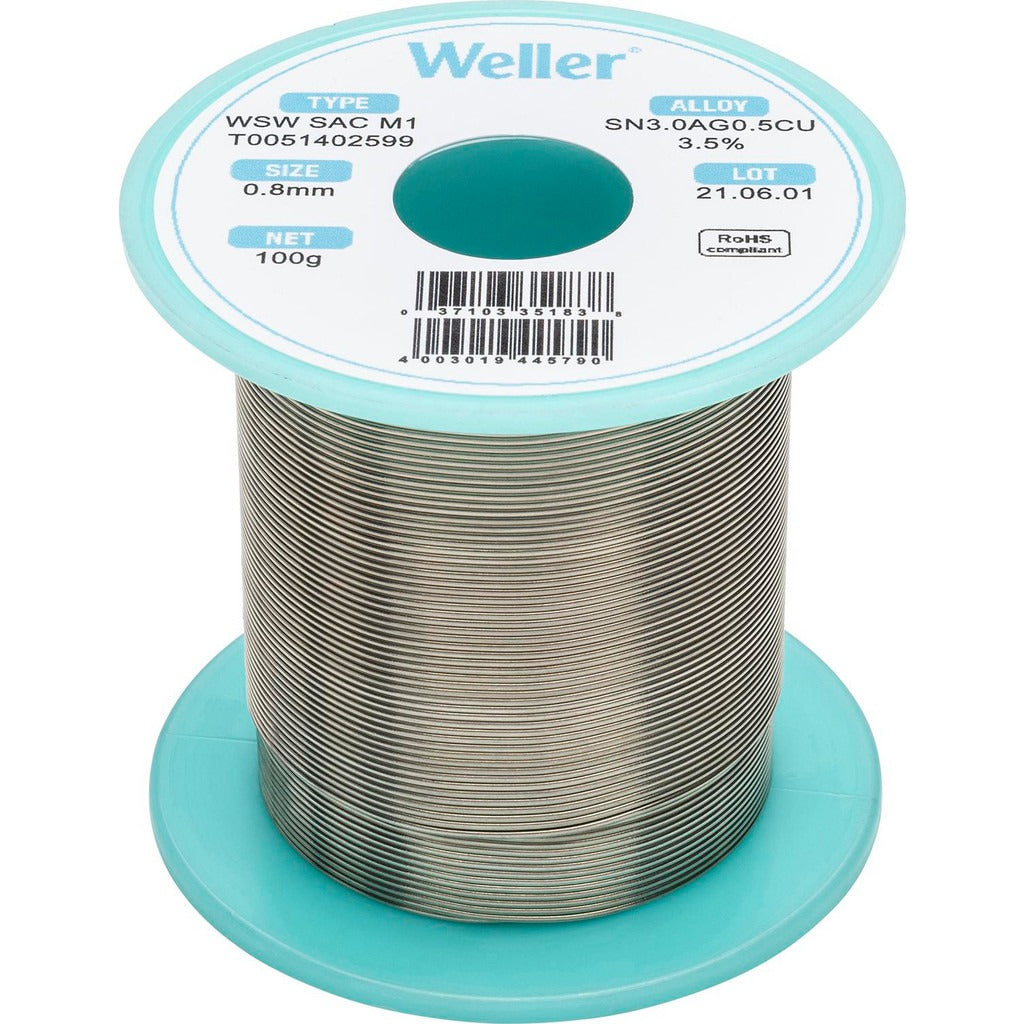 WELLER Weller T0051402599 Lead Free Solder Spool 100g