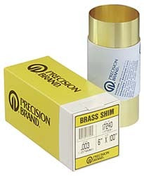 PRECISION BRAND Precision Brand 17535 Brass Shim Stock Roll 0.031in X 6in X 100in