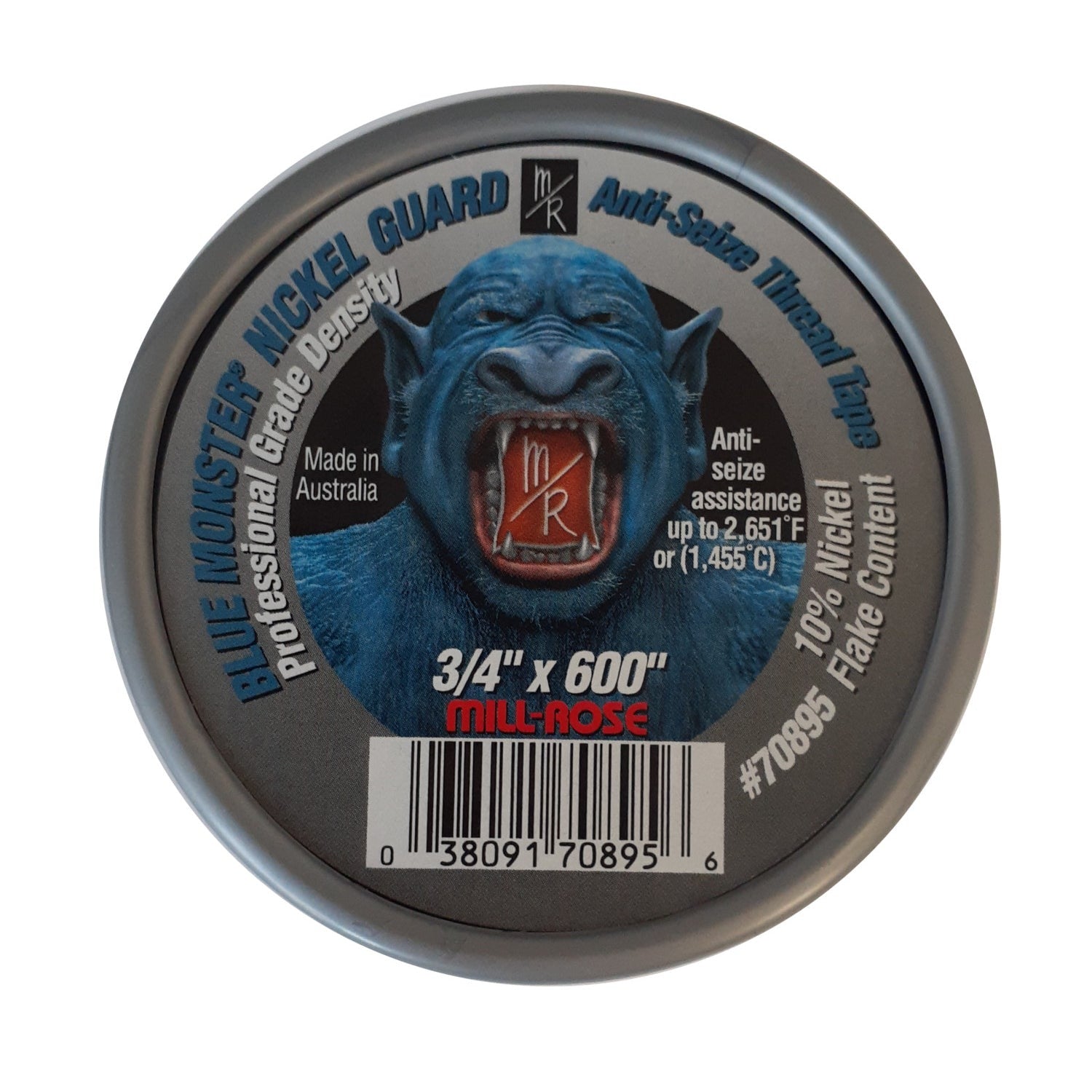 BLUE MONSTER Blue Monster 70895 Nickel Guard Anti-Seize Thread Sealing Tape 3/4 x 600 inch
