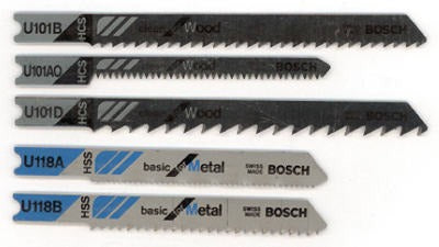 BOSCH Bosch U502A5 Jigsaw Blade Assorted Set 5 Pack