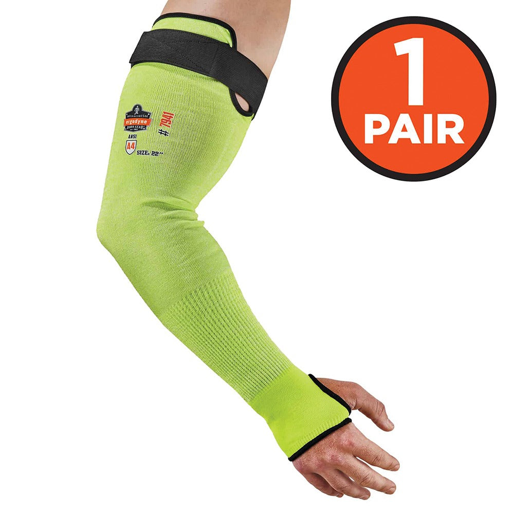 ERGODYNE Ergodyne 17945 Cut Resistant Sleeve Ansi A4 Hppe Lime