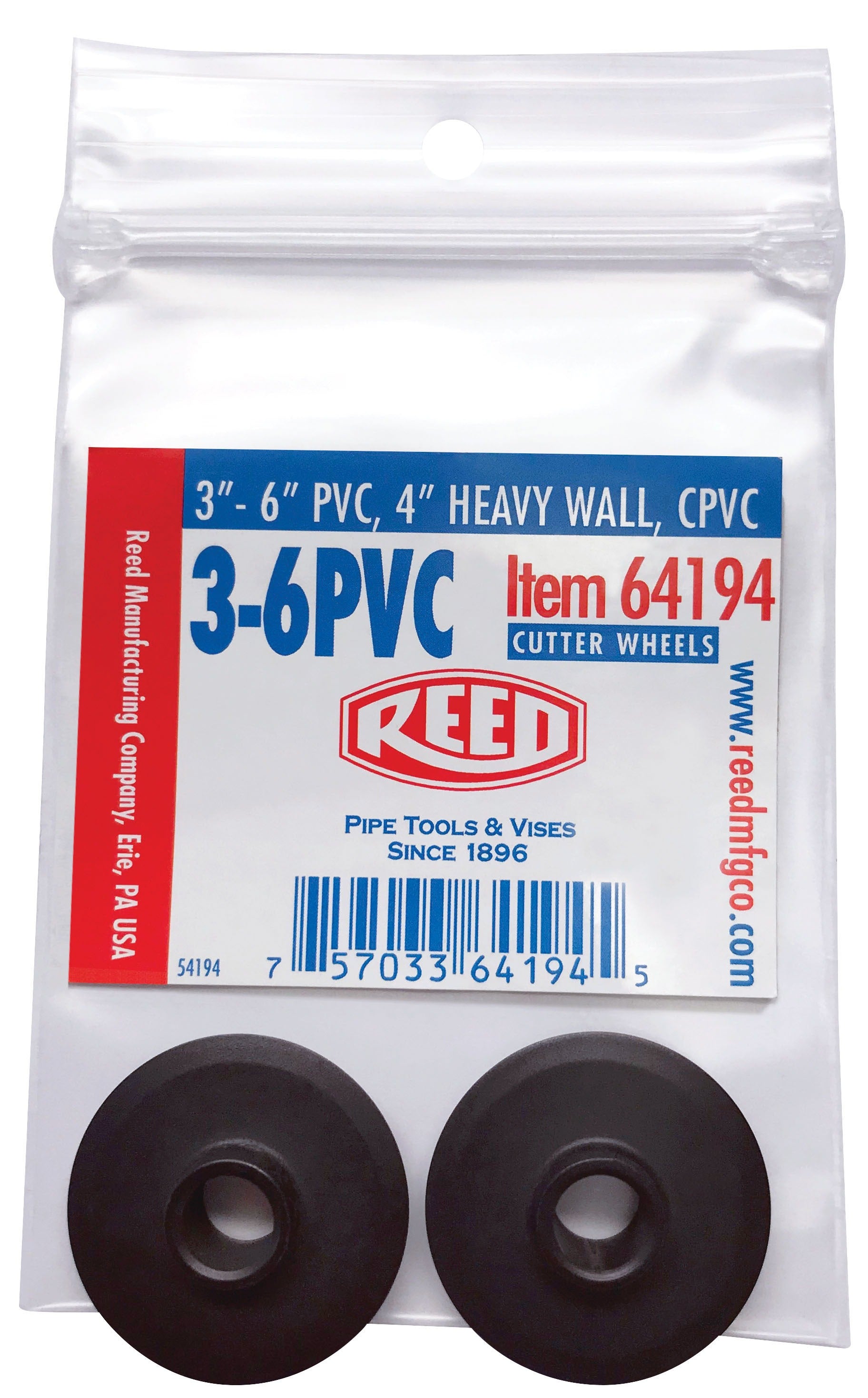 REED Reed 2PK-3-6PVC 2-Pack Cutter Wheel (2-Pack) 64194