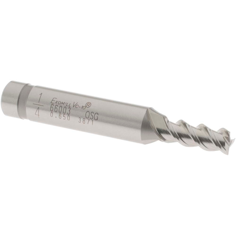 OSG Osg 6600300 Square End Mill 1/4 in 3 Flute Powdered Metal