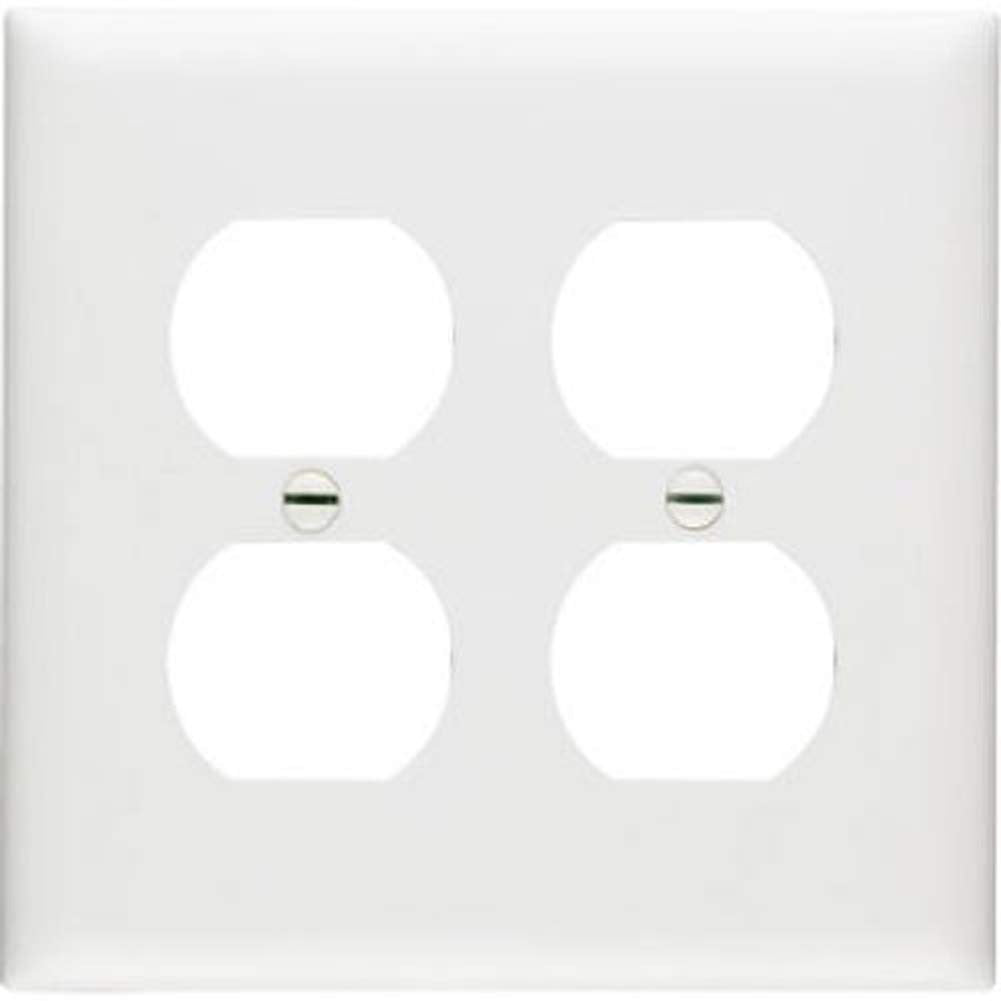 LEGRAND Legrand TP82W 2-gang Duplex Wall Plate Nylon White