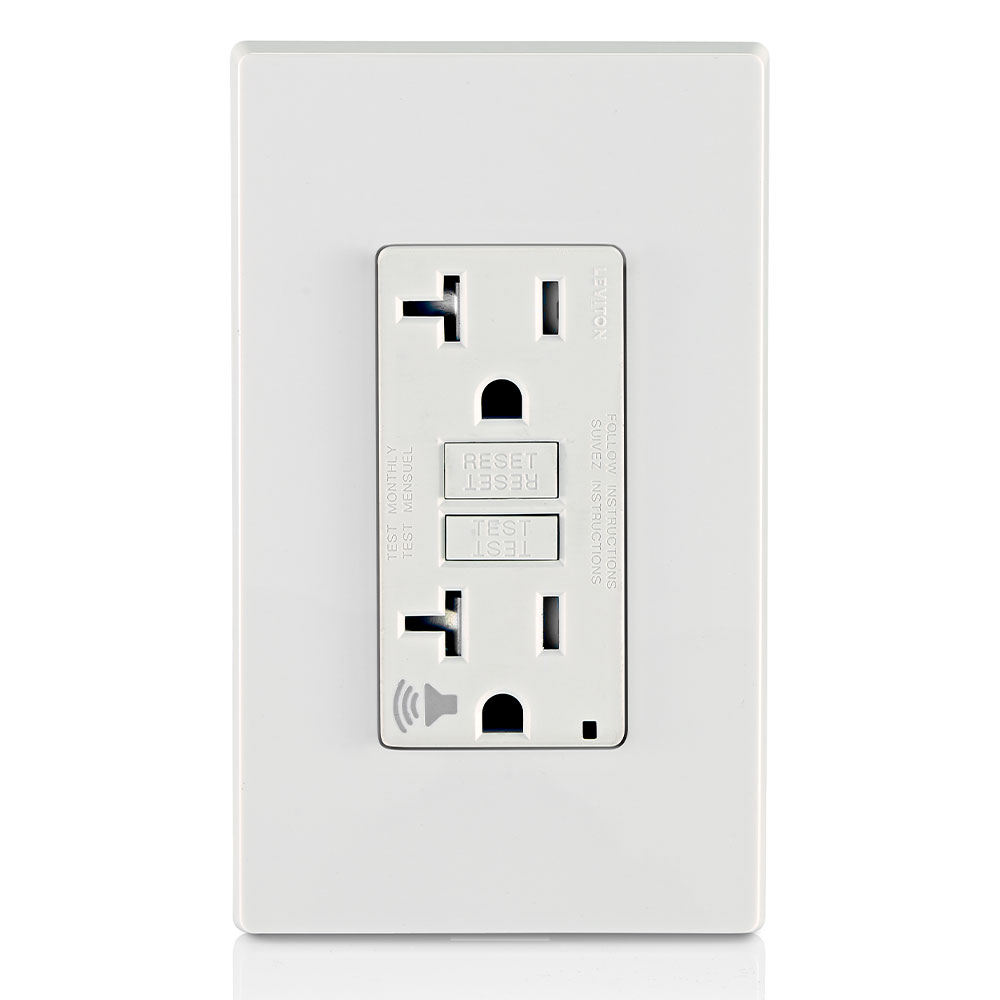 Leviton GFTA2-W RECEPTACLE GFCI 125VAC 20A 2 3 WHT