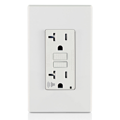 Leviton GFTA2-W RECEPTACLE GFCI 125VAC 20A 2 3 WHT