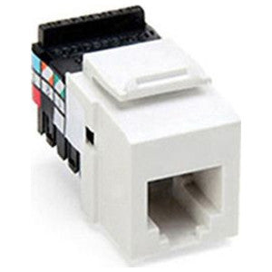 Leviton 41108-RW8 Voice Grade QuickPort Connector, 8P8C, White