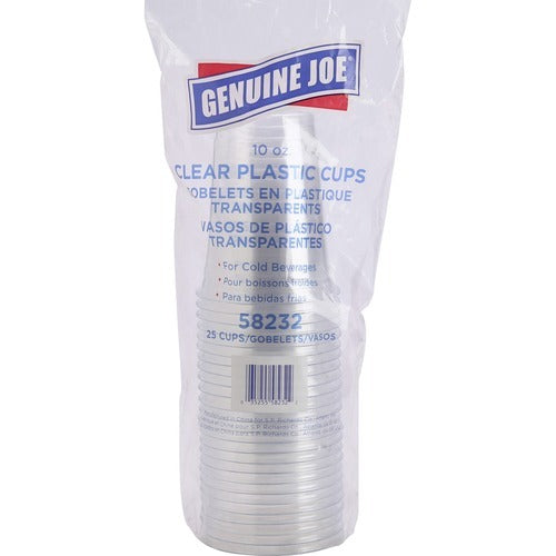GENUINE JOE Genuine Joe GJO58232 Clear Plastic Cold Cups 10 Oz 25 Pk