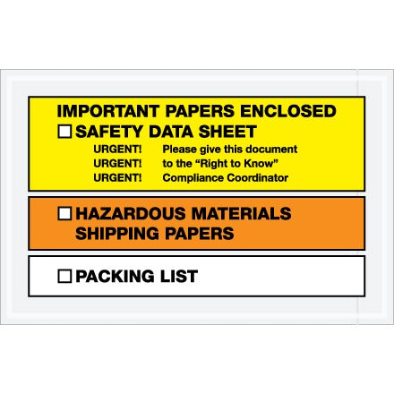 BSC PREFERRED Bsc Preferred PL497 Safety Data Sheet Envelopes 1000