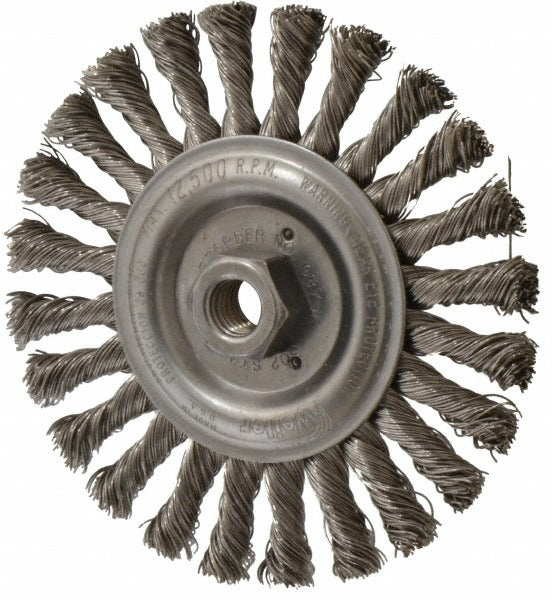 WEILER Weiler 94663 Knotted Wheel Brush 6 Inch Stainless Steel