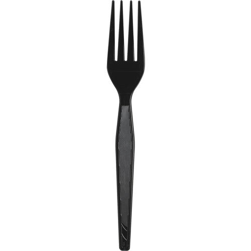 DIXIE Dixie Foods DXEFH517 Black Styrene Dinner Fork 1000 Ct