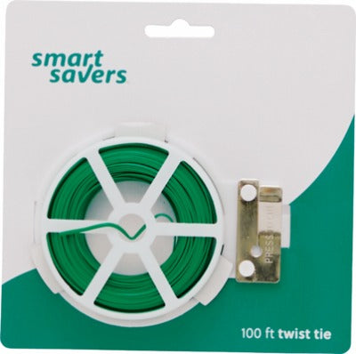 BSC PREFERRED Bsc Preferred BT029 Green Rubber Twist Tie 100-ft Roll