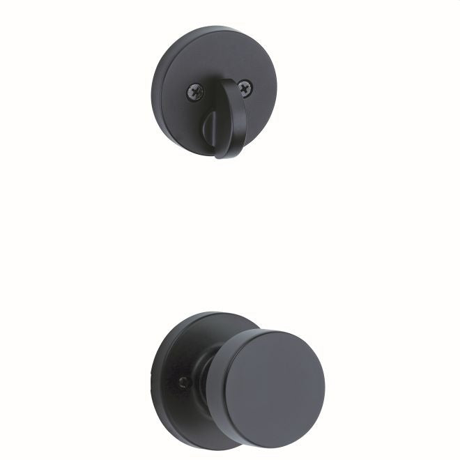 KWIKSET Kwikset 971PSKRDT-514 Pismo Knob Trim Round Rose Matte Black