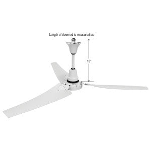 TPI E56CF Industrial Ceiling Fan 3-Blade 56 in.