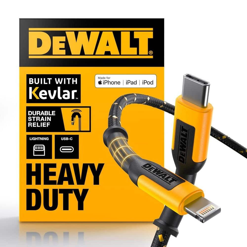 DEWALT Dewalt 131 1357 DW2 Lightning to Type C Cable 20W (4 ft)