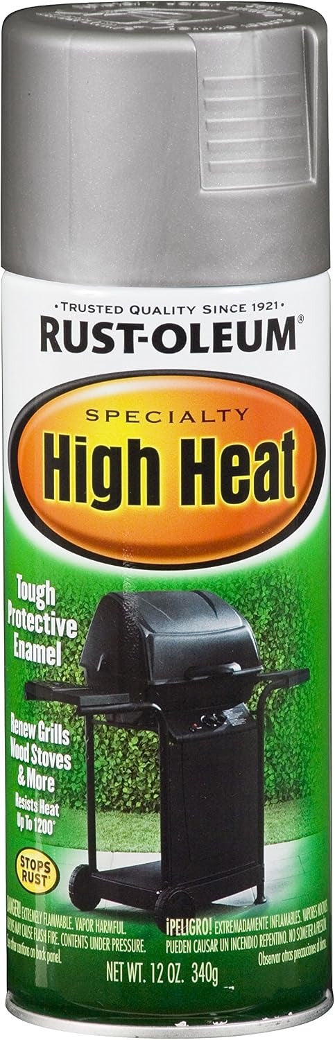 RUST-OLEUM Rust-Oleum 7716830 High Heat Enamel Spray Paint 12 oz (1 Pack)