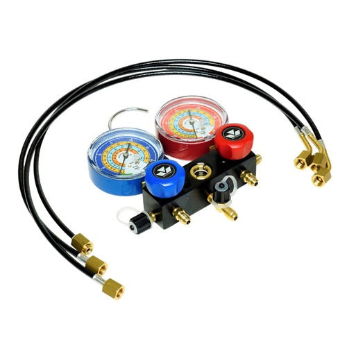 MASTERCOOL Mastercool 93524-TP Aluminum Charging Manifold 24-Inch Hoses