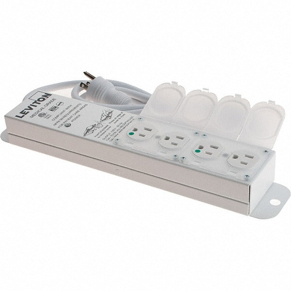 LEVITON Leviton 5304M-1N7 Power Outlet Strip 4 Outlets 15A 125V