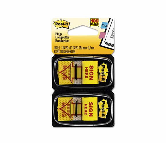 3M 3M MMM680SH2 Page Marker 1 in x 1.7 in (2 pads of 50 sheets) 680-SH2